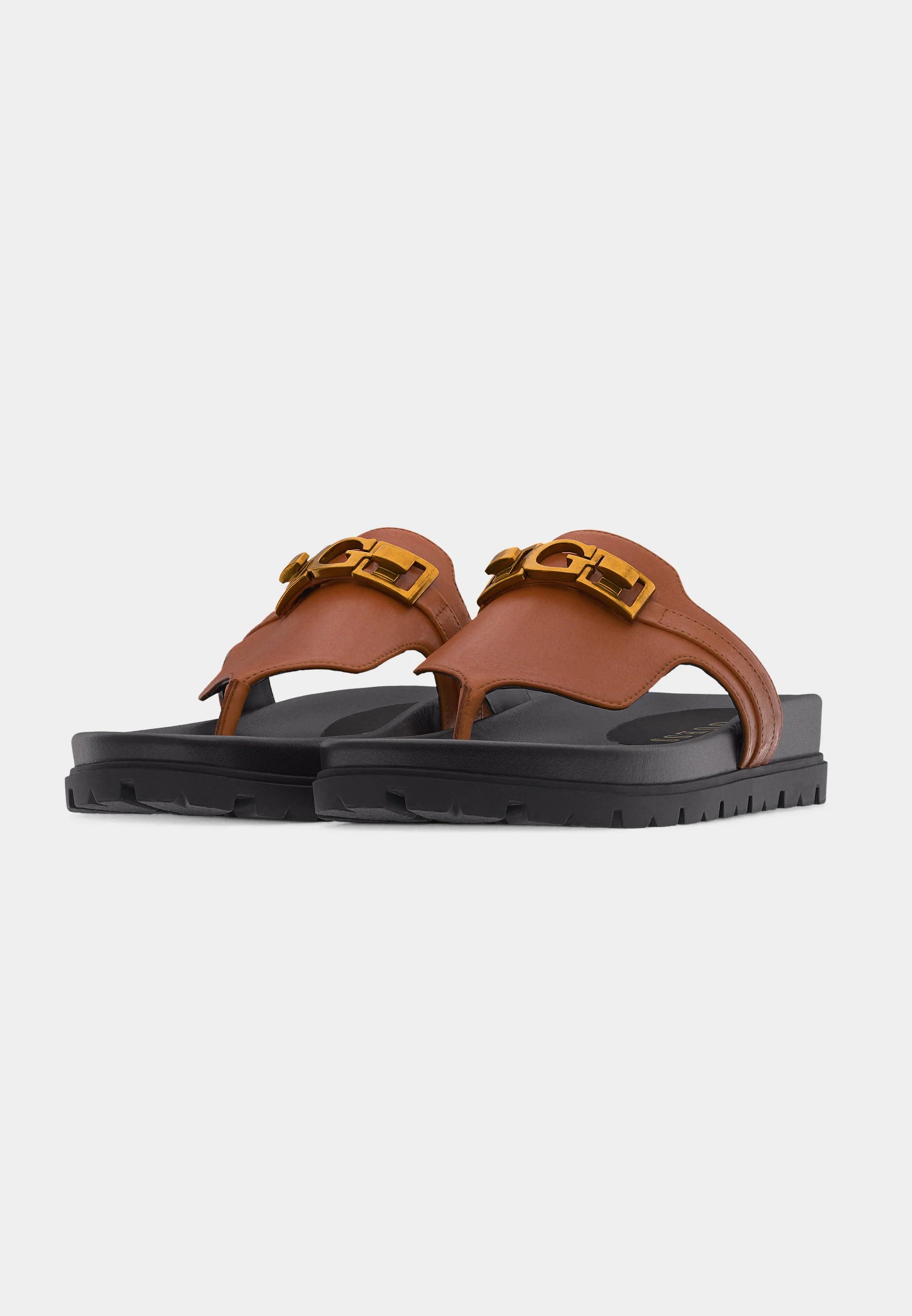 GUESS Cognac Toe Post Sandal