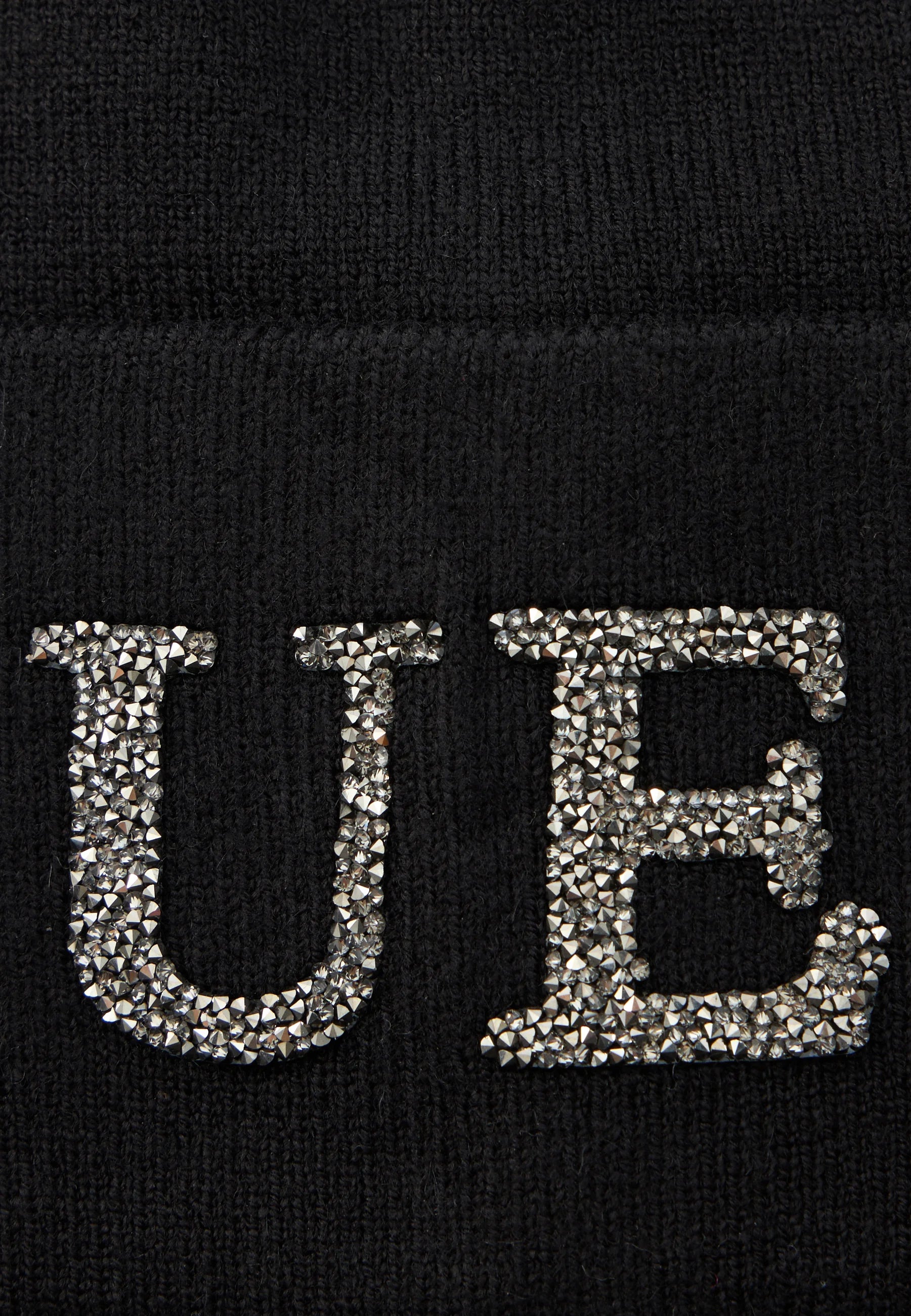 GUESS Diamante Logo Beanie Black