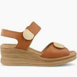 Pitillos Tan Wedge Sandal