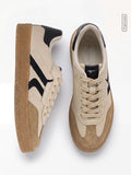 Tamaris Beige Leather Trainers
