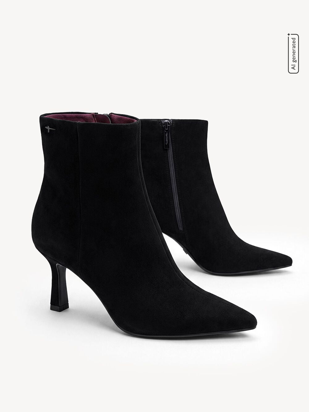 Tamaris Black Suede Dress Boots