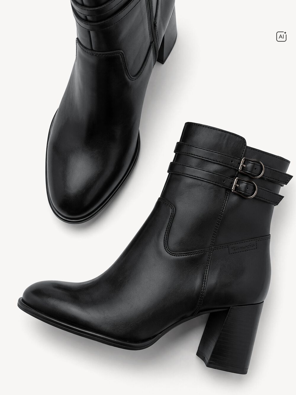 Tamaris Leather Heeled Ankle Boot