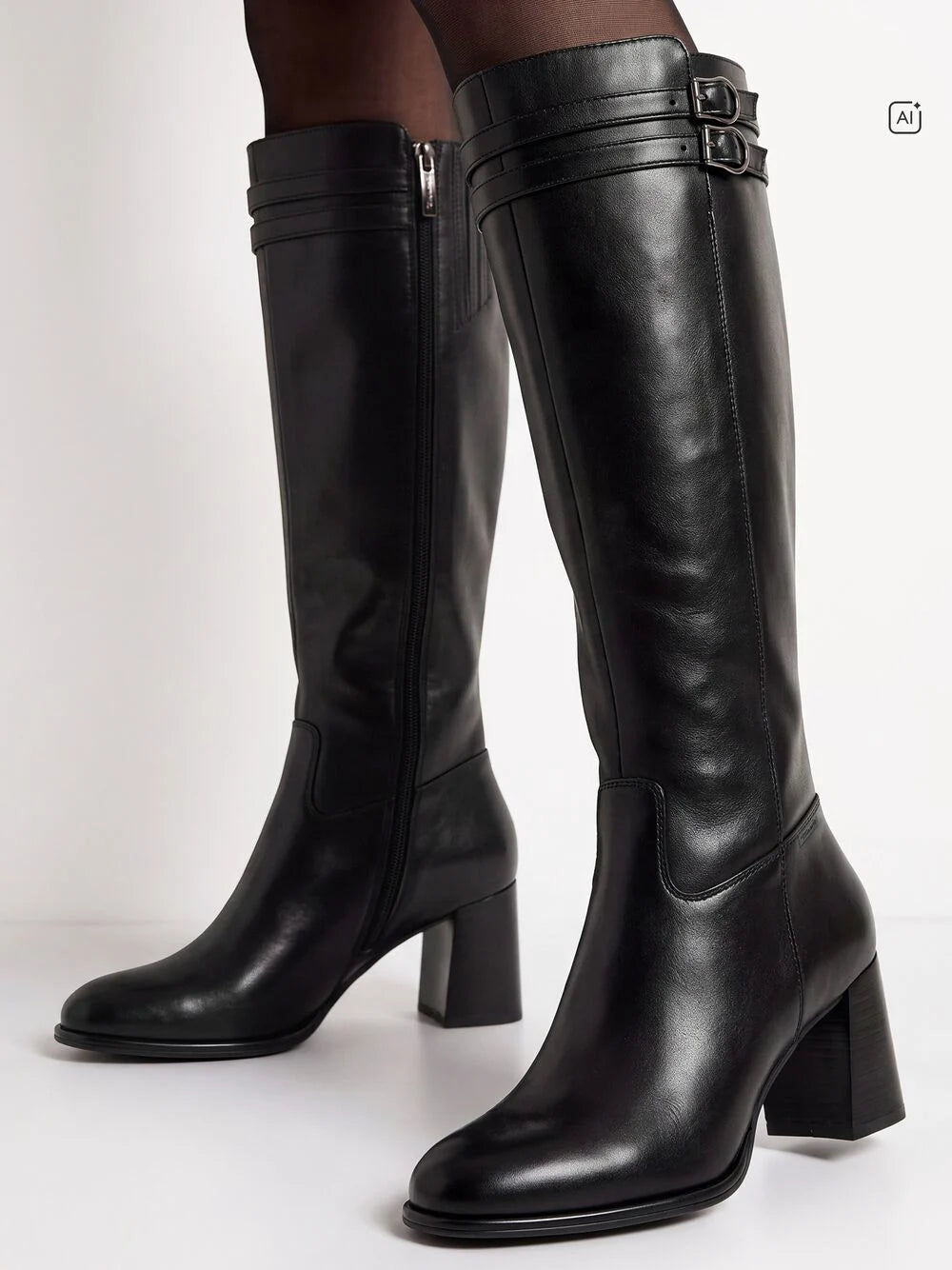 Tamaris Leather High Black Boot