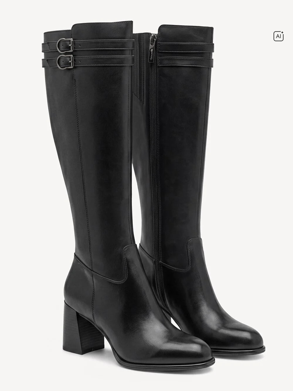 Tamaris Leather High Black Boot