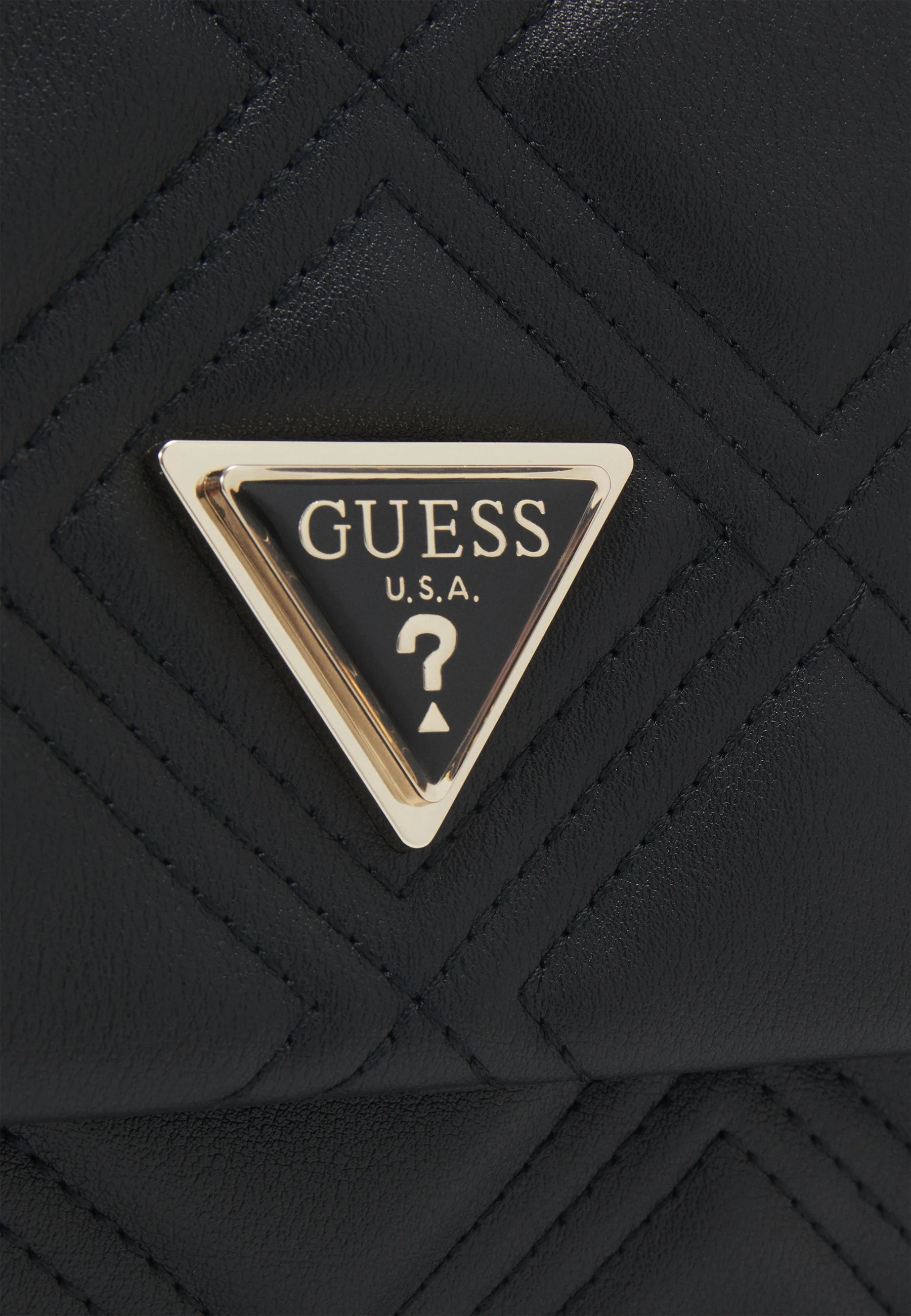 GUESS Deesa Quilted Flap Shoulder Bag Black