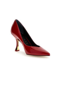 GUESS Leather Patent Court Shoe Red