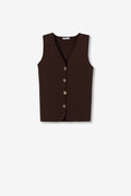 Tiffosi  Fleur knitted Wastecoat Brown