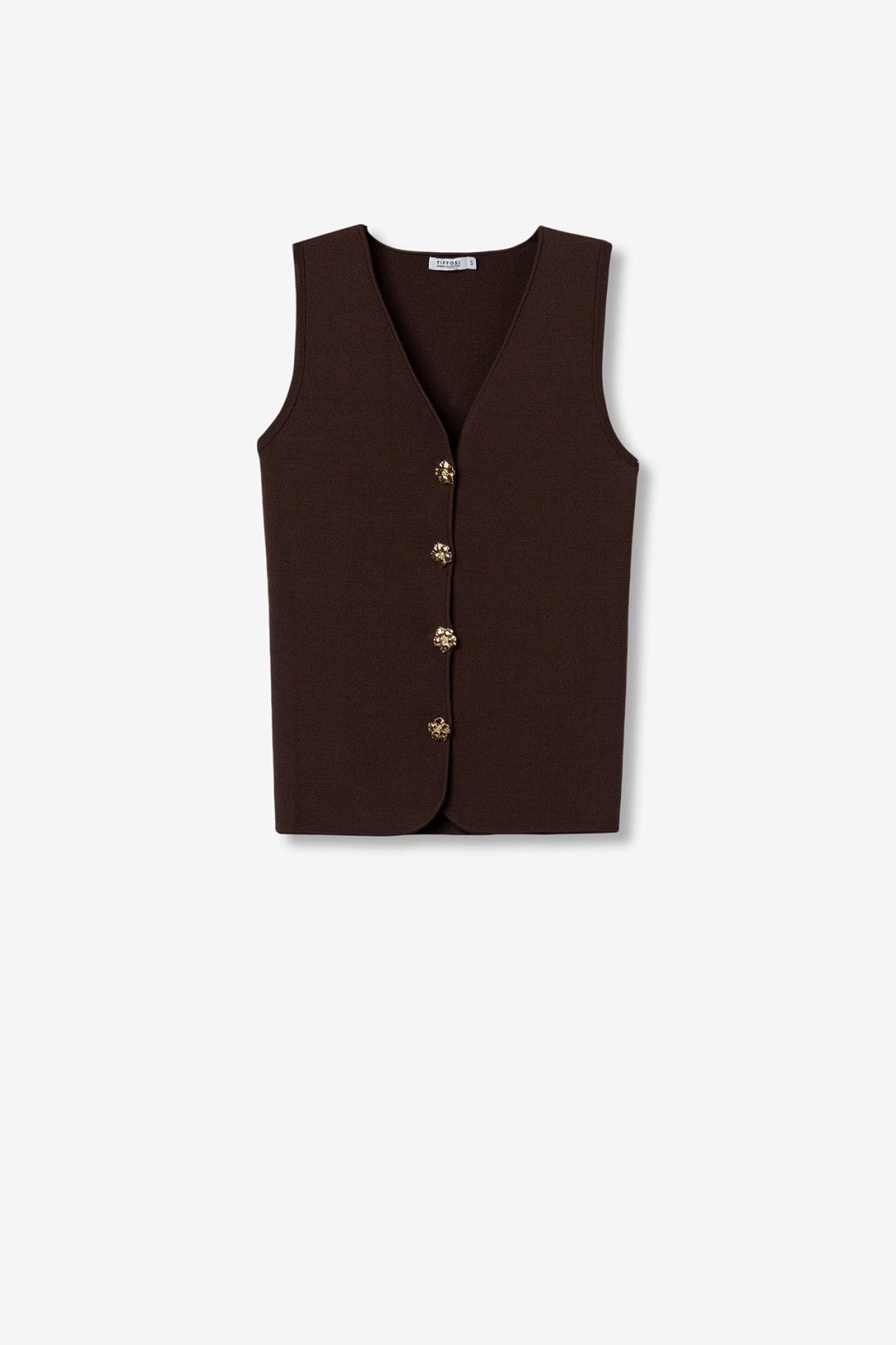 Tiffosi  Fleur knitted Wastecoat Brown