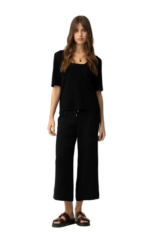 Tiffosi Francesca Black Crop Pants