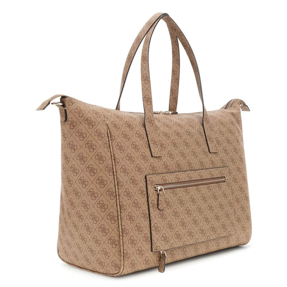 GUESS LATONA Carryon Large Tote in Latte Logo