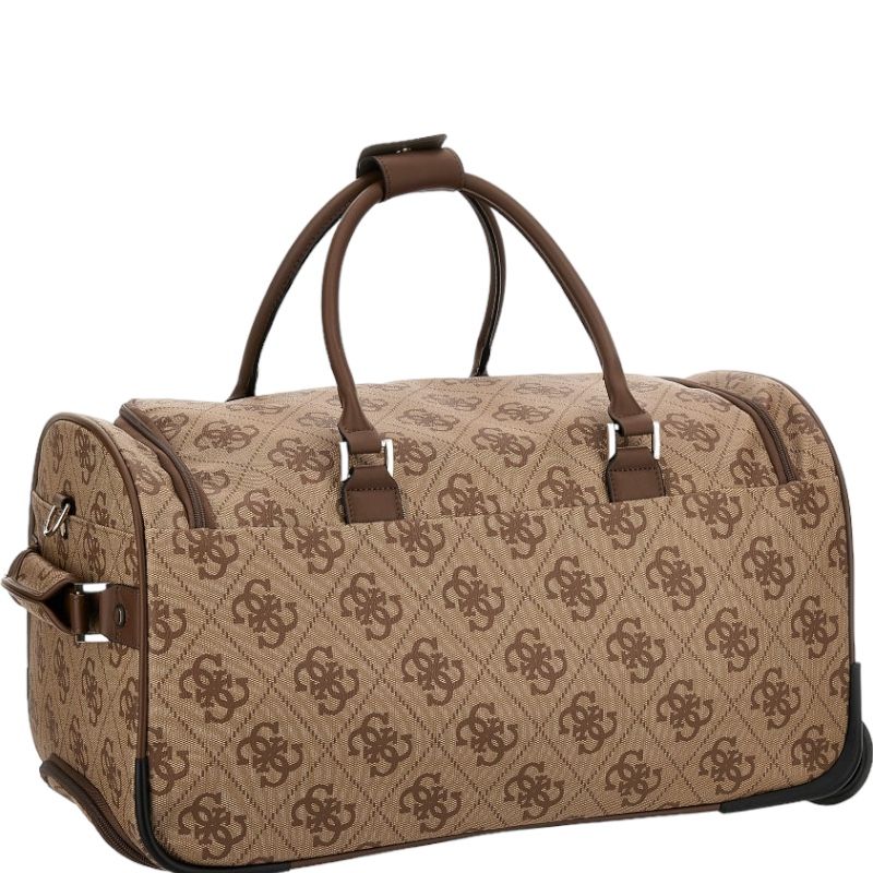 GUESS Berta Travel Bag With Wheels Latte Logo/ Brown