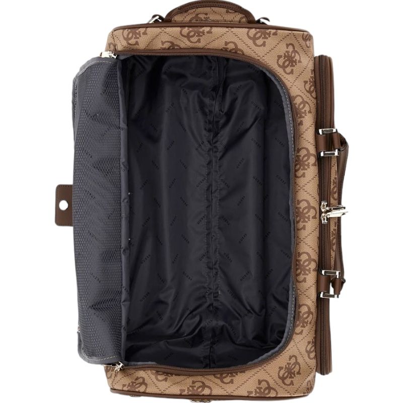 GUESS Berta Travel Bag With Wheels Latte Logo/ Brown