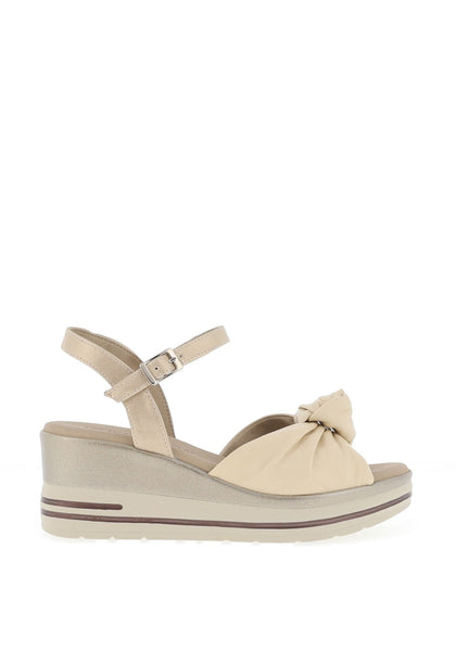 Pitillos Cream Wedge Sandal