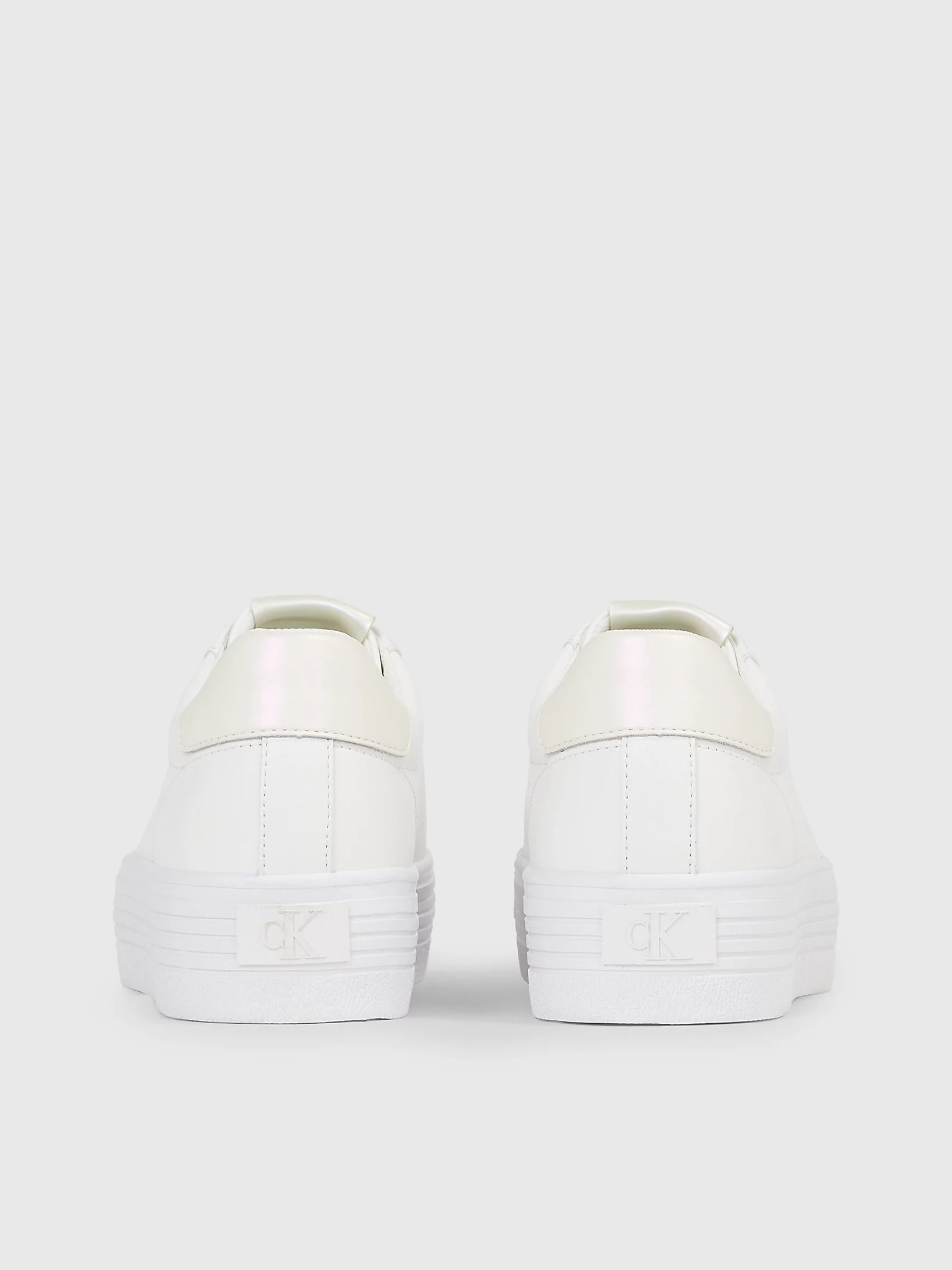 Calvin Klein Leather Platform Trainers White