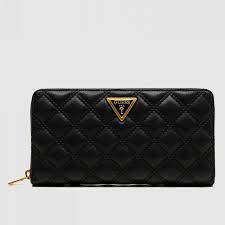 GUESS Giully Quilted Maxi Wallet Black