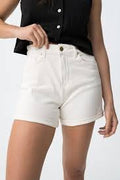 Tiffosi White Denim Mom Shorts