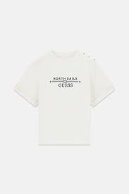 GUESS North Sail Tee Shirt in Stone