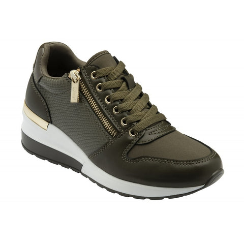 Lotus Isabella Khaki Laced Shoe