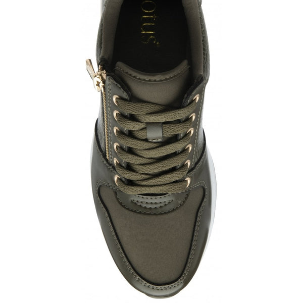 Lotus Isabella Khaki Laced Shoe