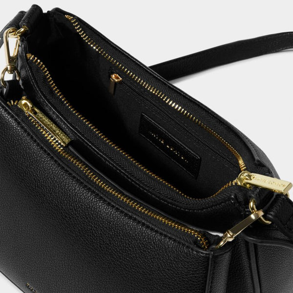 Katie Loxton Aria Scoop Black Crossbody Bag