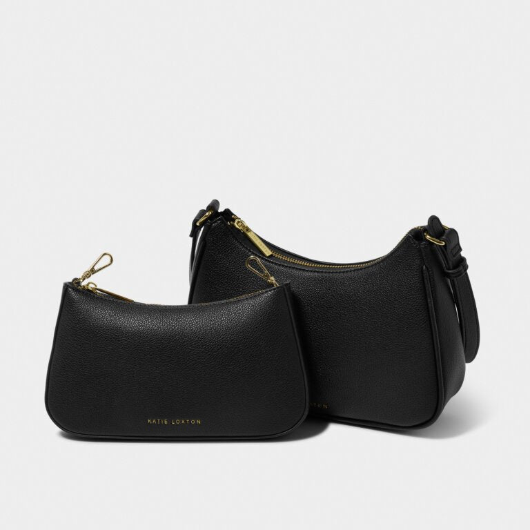 Katie Loxton Aria Scoop Black Crossbody Bag