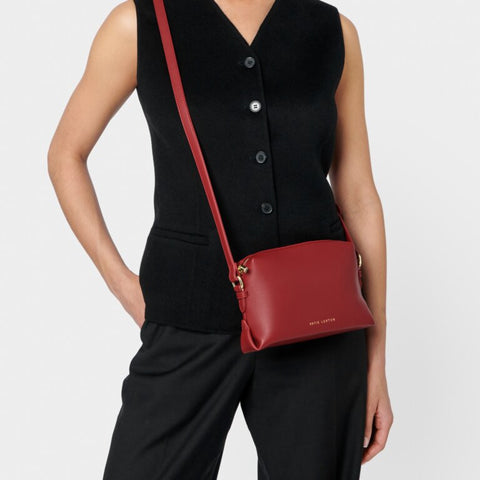 Lily Garnet Red Crossbody Bag