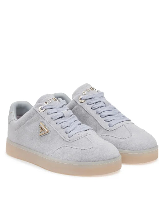 GUESS Suede Pale Blue Gumsole trainer