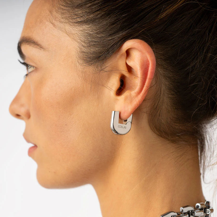 COLURi - Lorde Statement Earrings in Silver