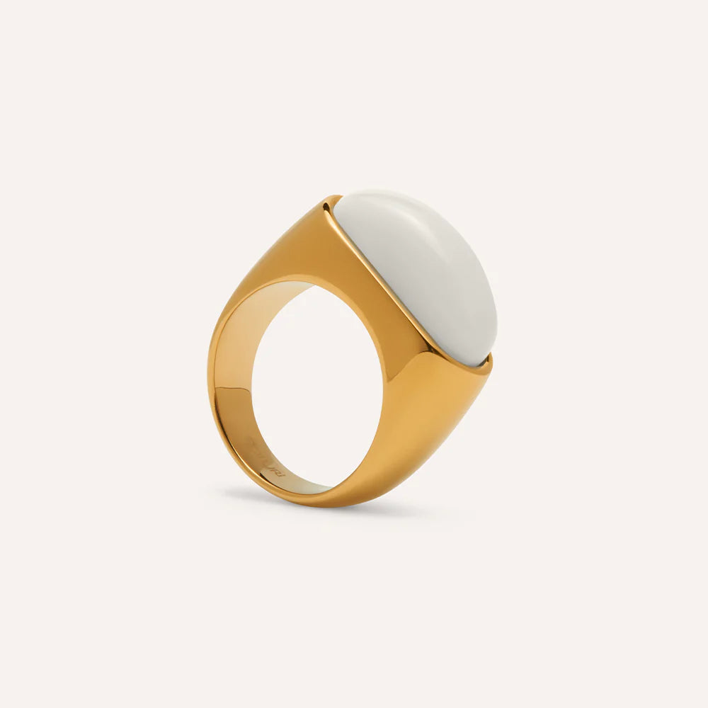COLURi - Lorde Statement Ring in White