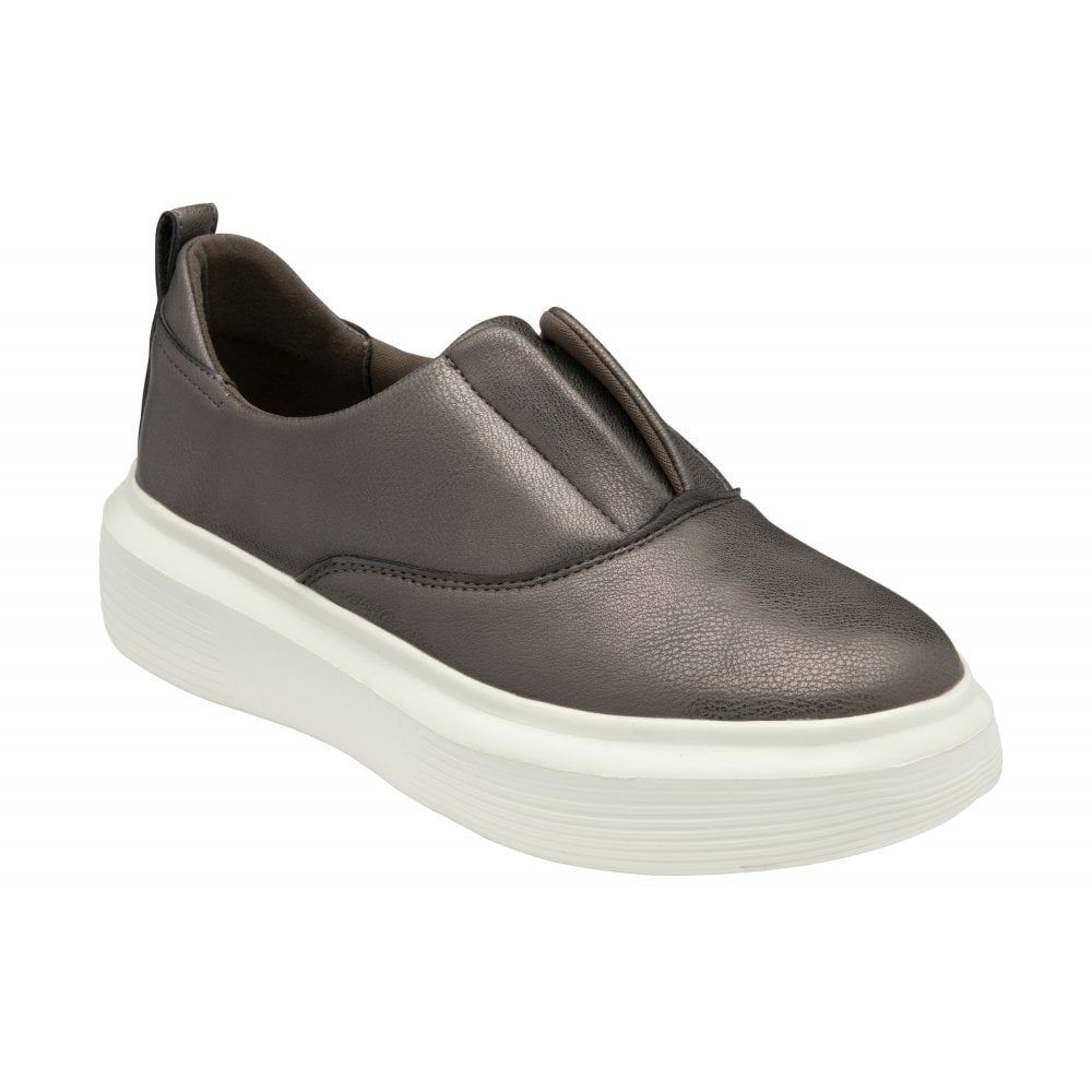 Lotus Lina Leather Slip On Shoe Metallic