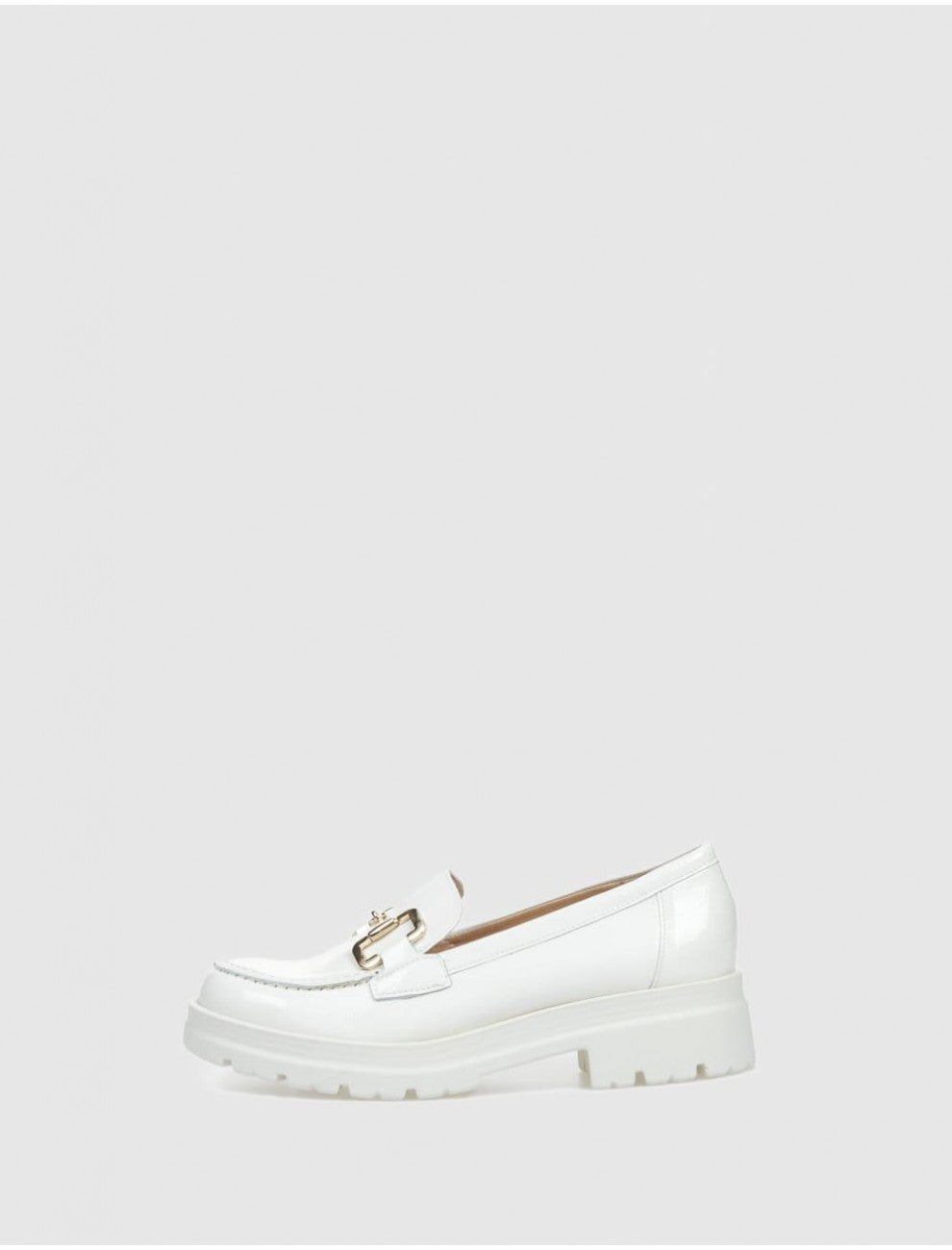 Pitillos Patent Leather Loafer Off White