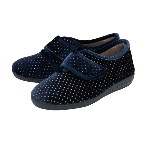 Lotus Navy Janet Slippers