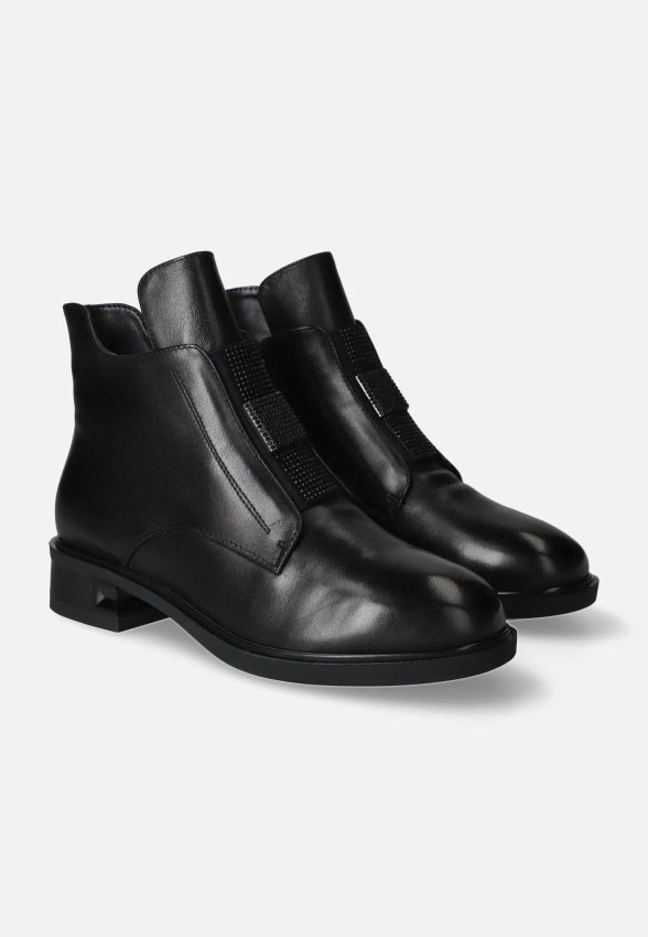 Loretta Vitale Heeled Black Ankle Dress Boot