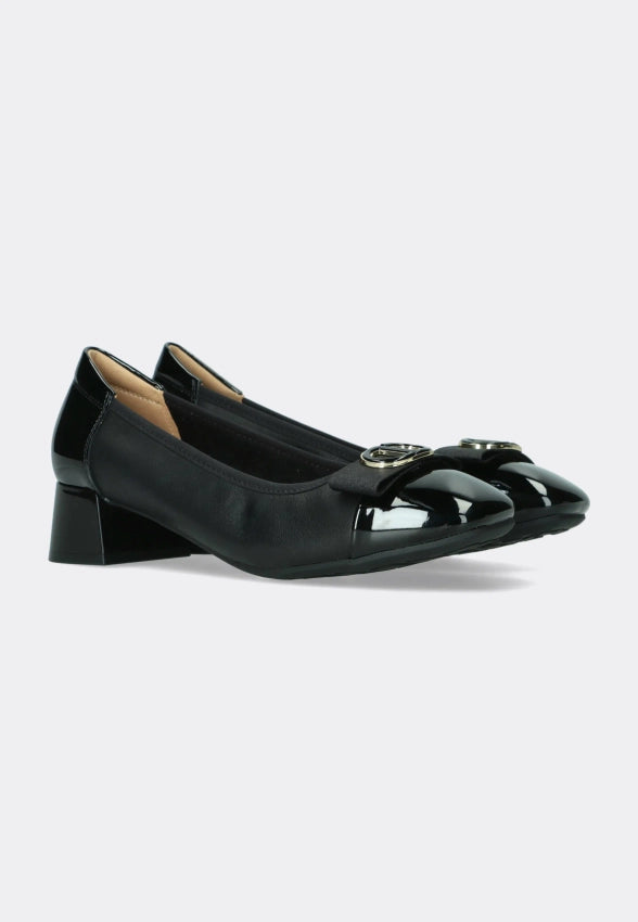 LORETTA VITALE Black Heeled Pump