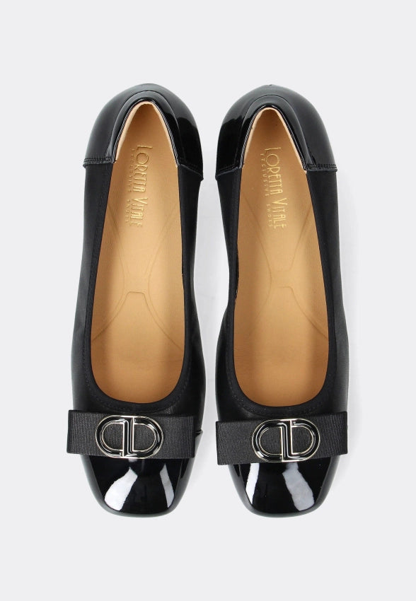 LORETTA VITALE Black Heeled Pump
