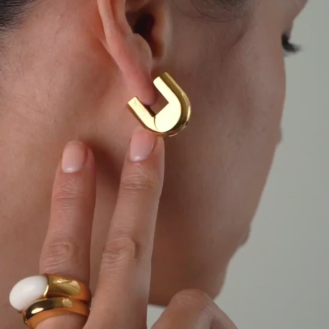 COLURi - Lorde Statement Earrings in Gold