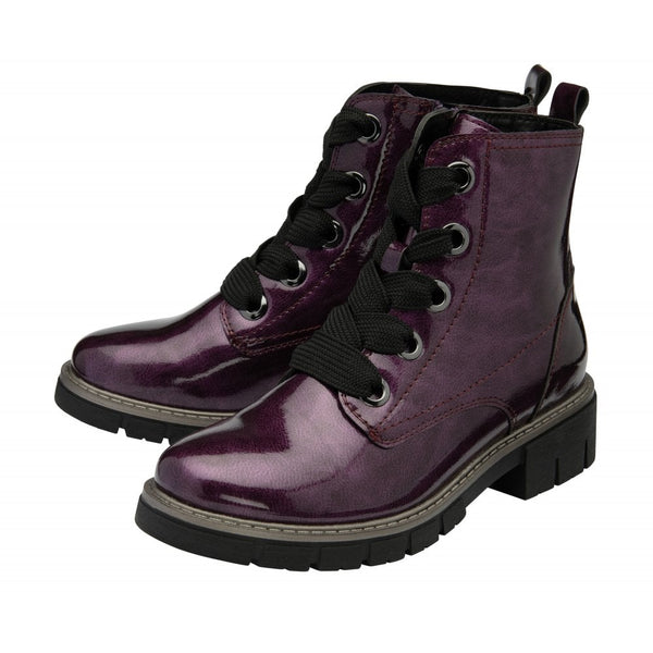 Lotus Jojo Ankle Boot Purple Patent