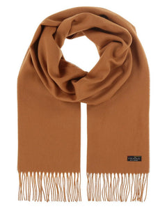 FRAAS Block Colour Cashmink scarf Cafe au Lait