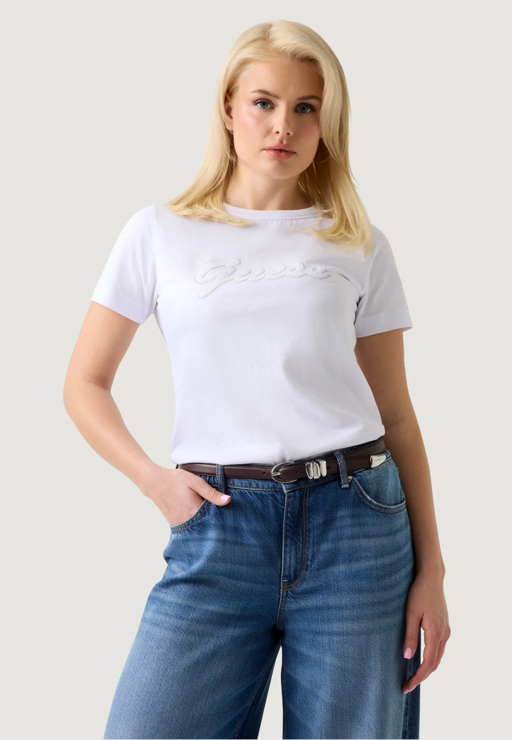 GUESS 3D Tee Shirt in White