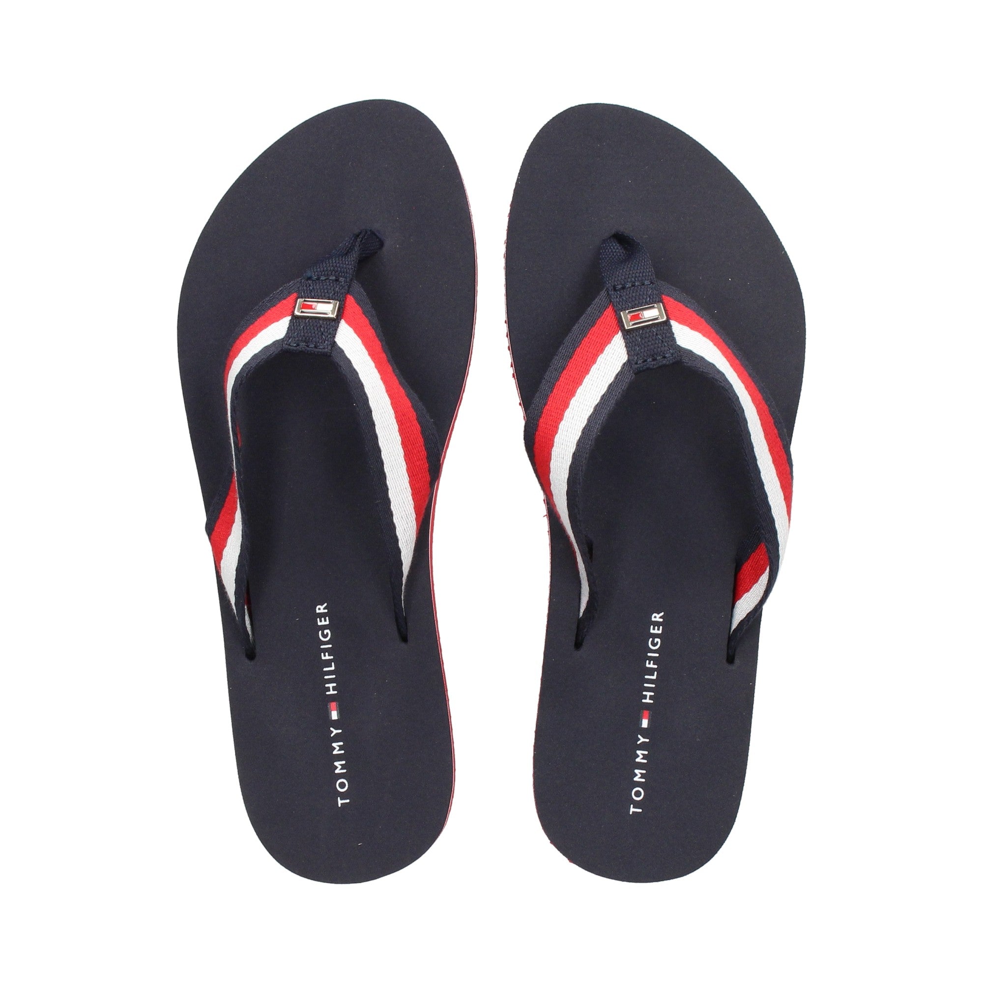 TOMMY HILFIGER Corporate Beach Sandal Navy/Red/White