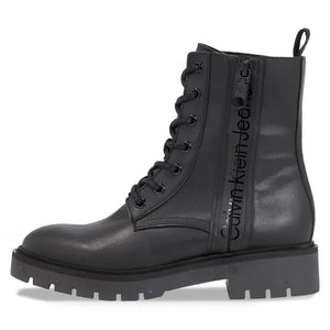 Calvin Klein Leather Laced Ankle Boots Black