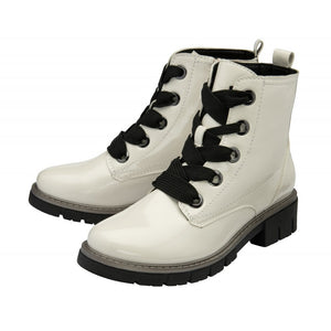 Lotus Jojo Ankle Boot White Patent