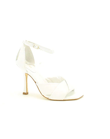 GUESS White Funnel Heel Sandal