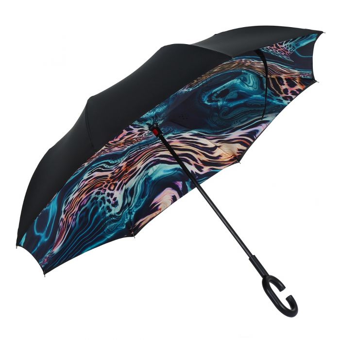 Reverse Folding Umbrella Zebra