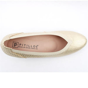 Pitillos Gold Court Shoe