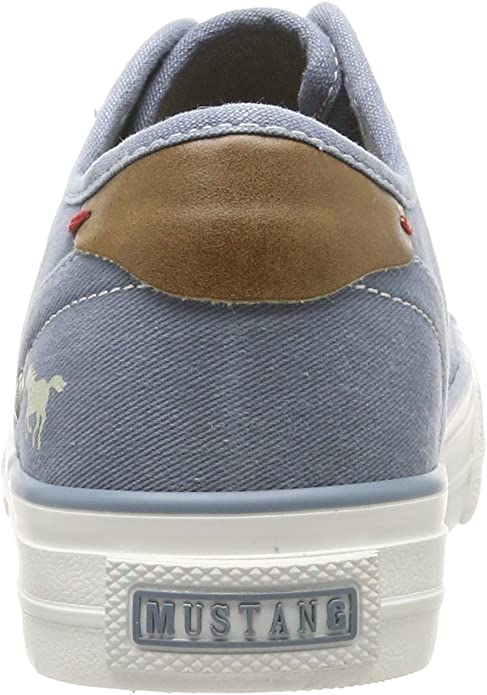 Mustang Canvas Trainers Sky Blue