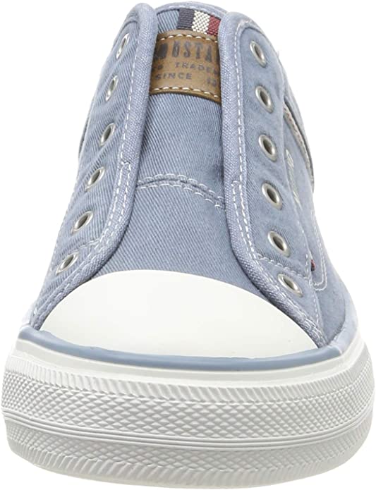 Mustang Canvas Trainers Sky Blue