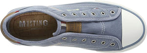 Mustang Canvas Trainers Sky Blue