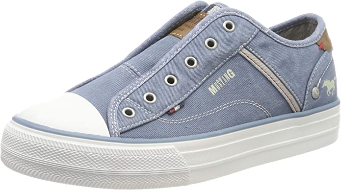 Mustang Canvas Trainers Sky Blue