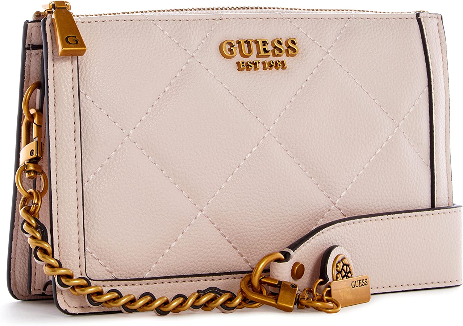 Guess ABEY MULTI COMPARTMENT XBODY - Across body bag - gold